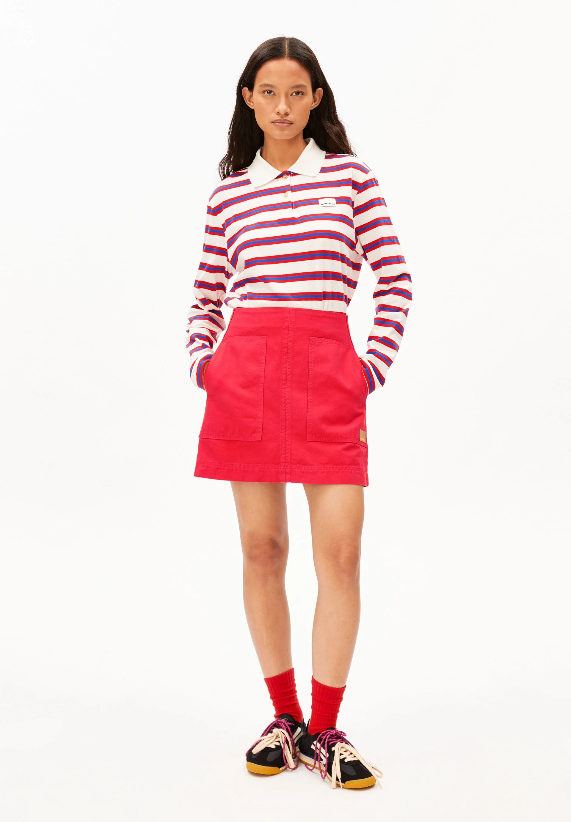 WORKWEAR CANVAS MINI-ROCK | mars red - Image 5