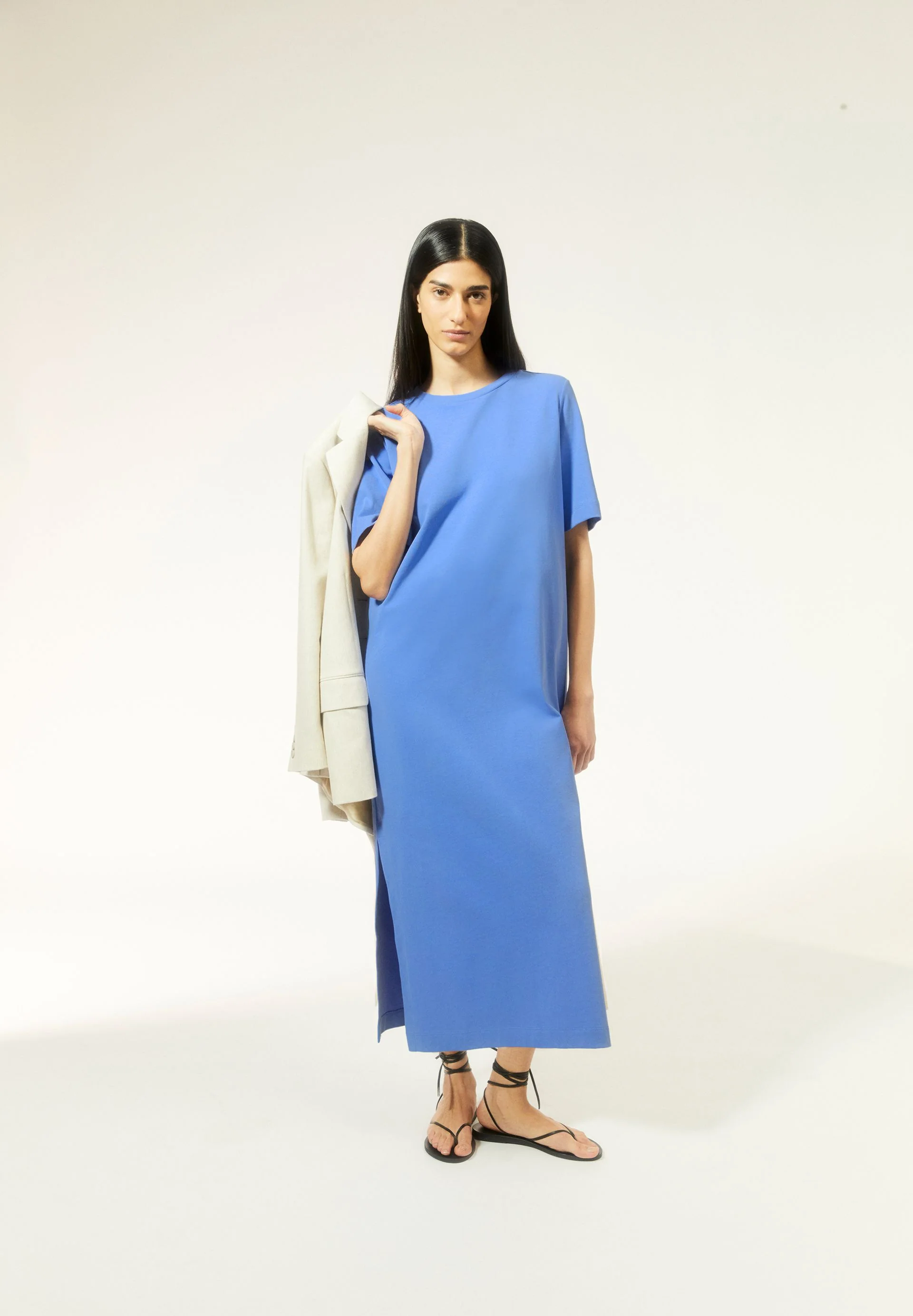XELINAA JERSEY-MIDI-KLEID | blue bloom - Image 4