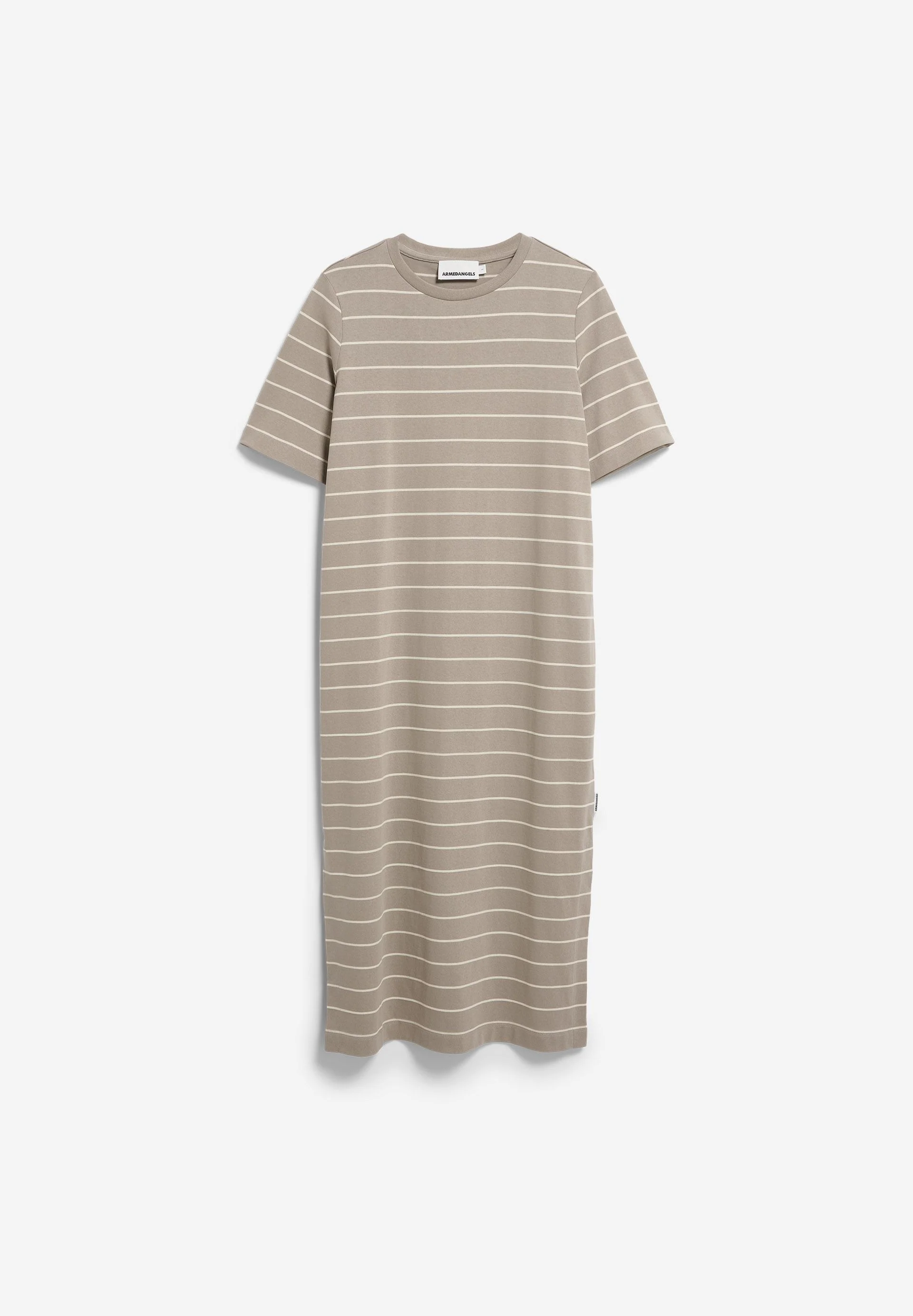 XELINAA FEIN GESTREIFTES MIDI-KLEID | seal grey-undyed - Image 6