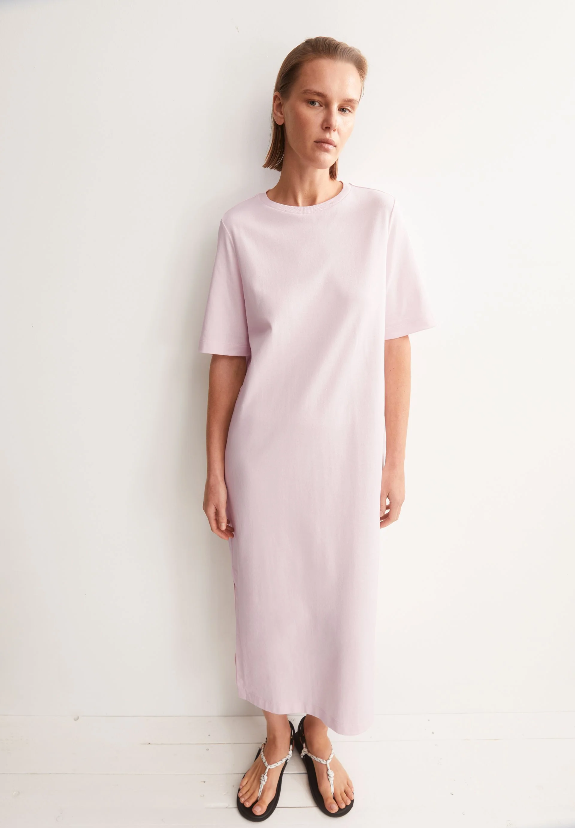 XELINAA JERSEY-MIDI-KLEID | pink mist - Image 4