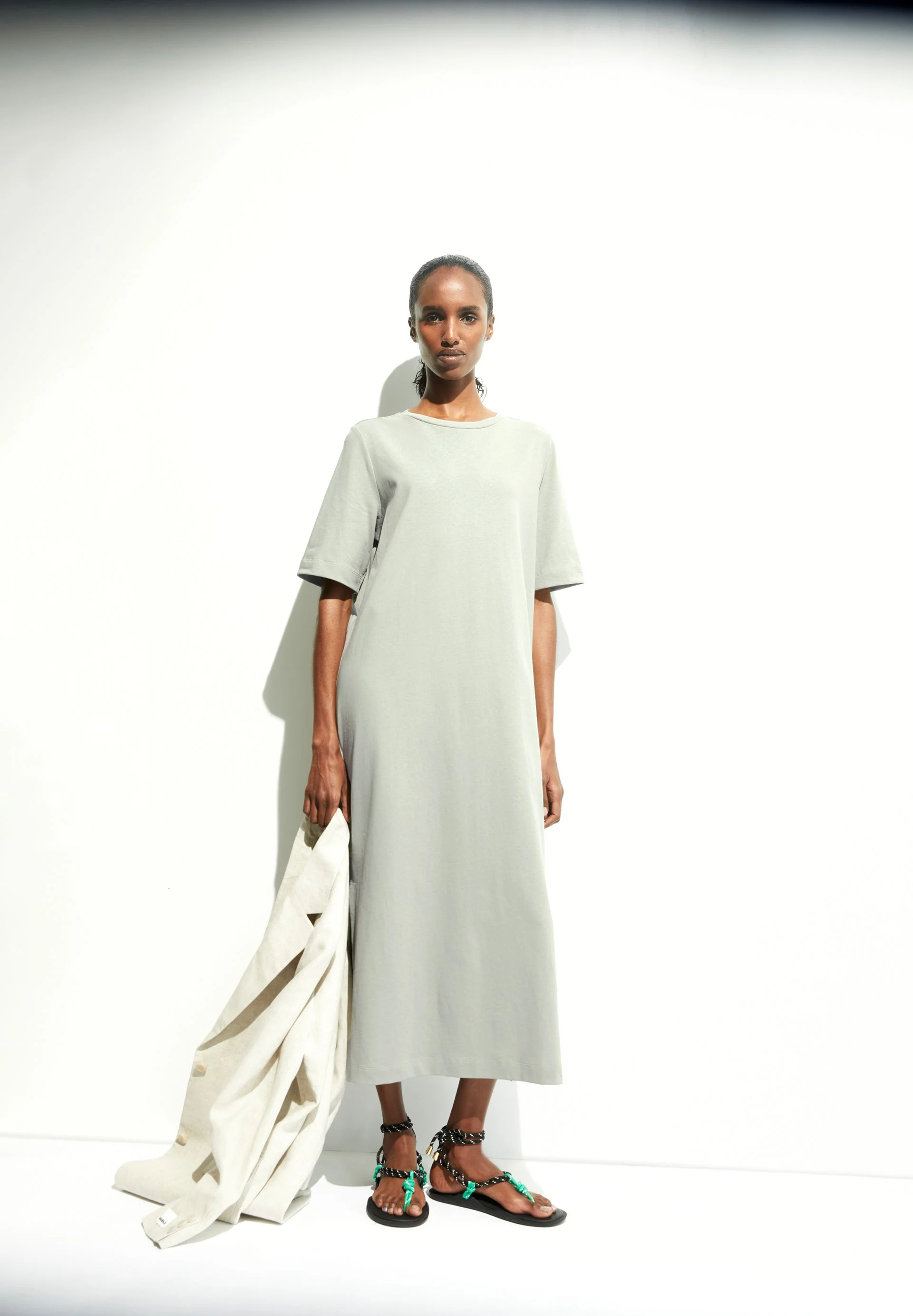 XELINAA JERSEY-MIDI-KLEID | seagreen - Image 4