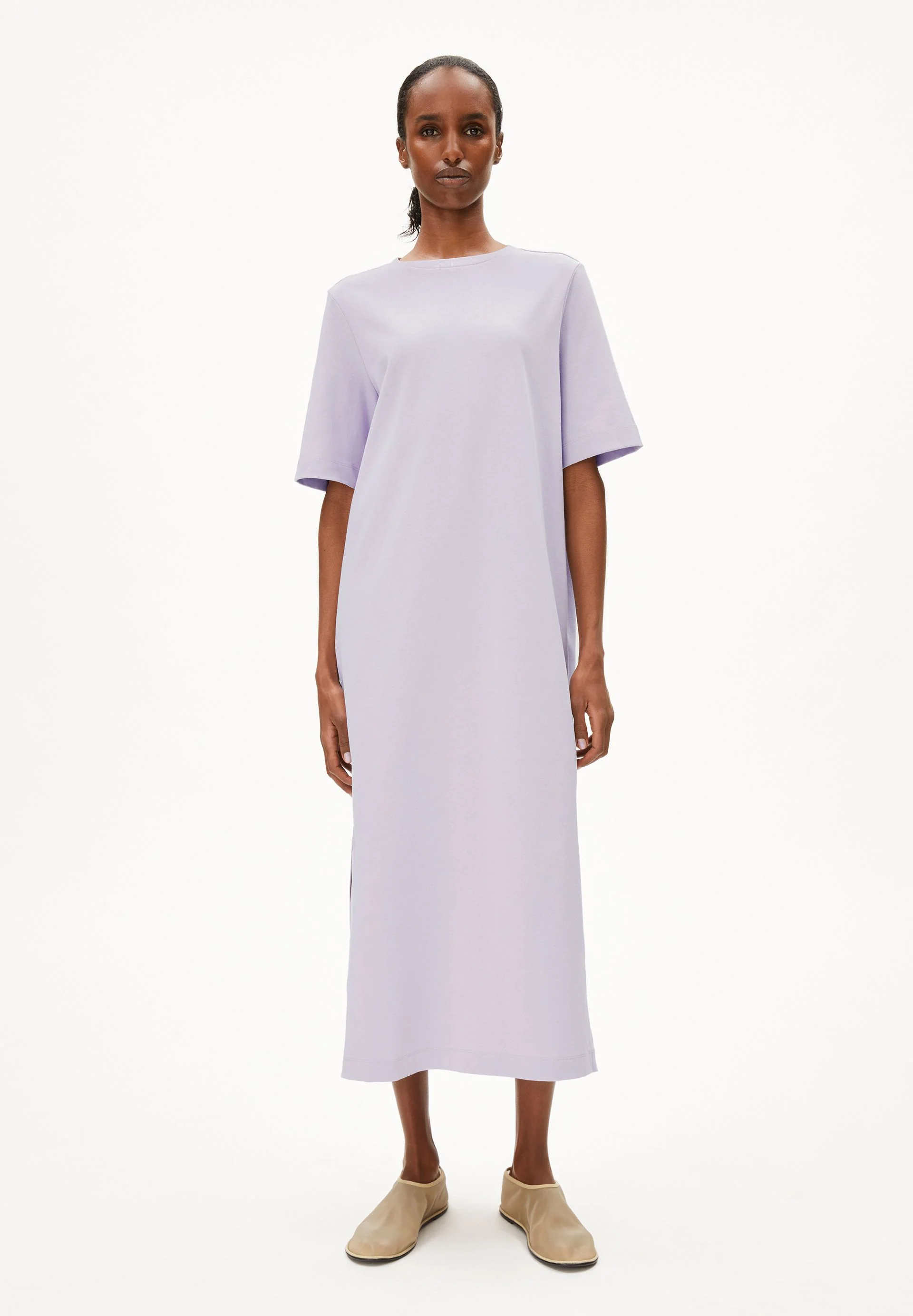 XELINAA JERSEY-MIDI-KLEID | soft lilac - Image 5