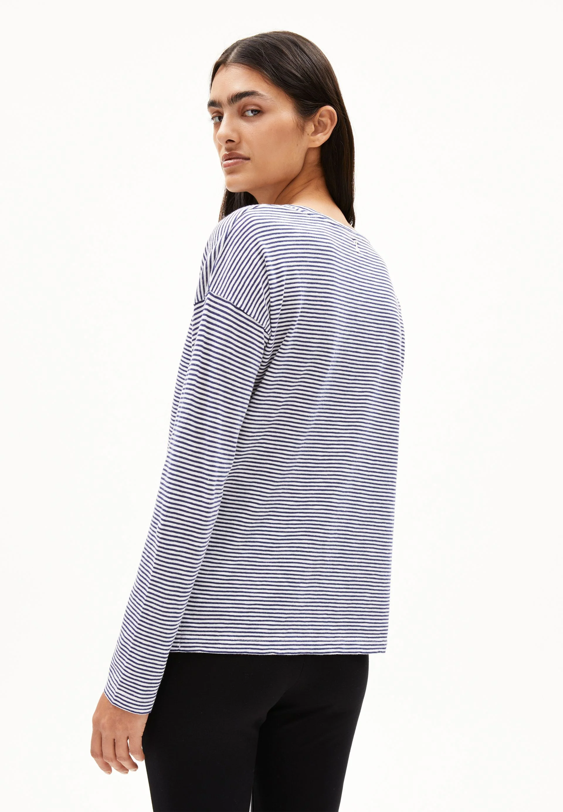 XIANAA GESTREIFTES LANGARMSHIRT | oatmilk-blue noon - Image 2