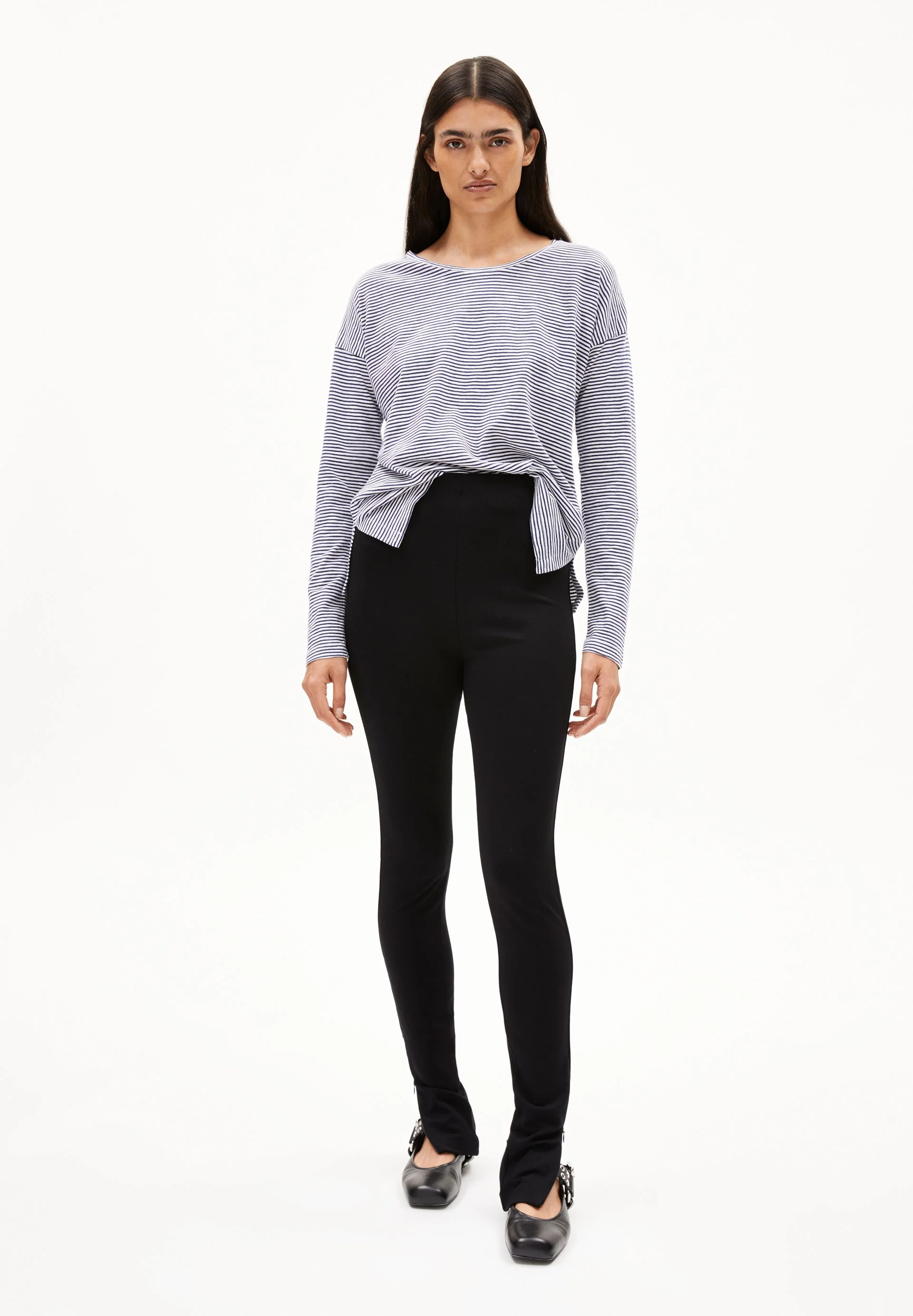 XIANAA GESTREIFTES LANGARMSHIRT | oatmilk-blue noon - Image 5