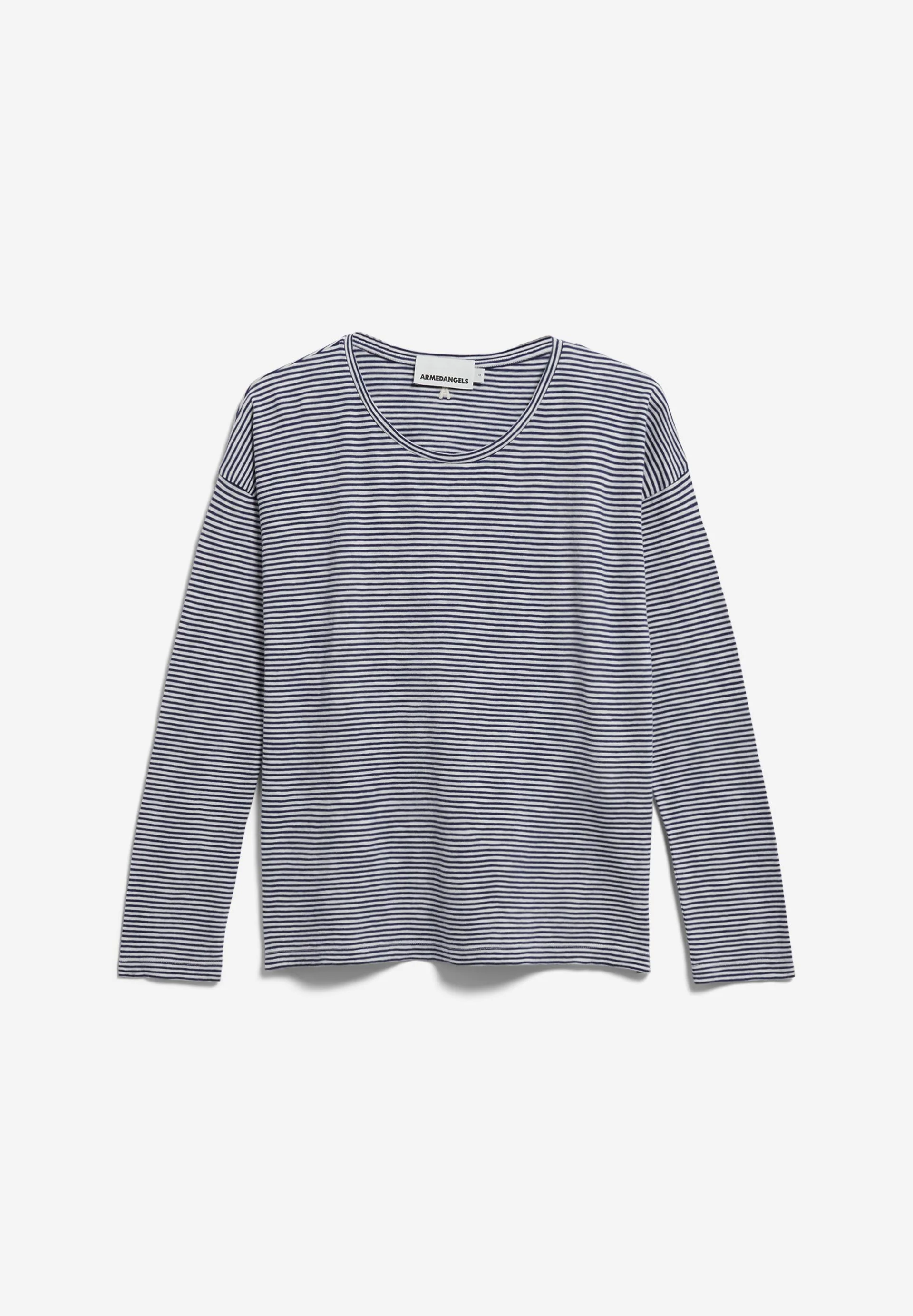 XIANAA GESTREIFTES LANGARMSHIRT | oatmilk-blue noon - Image 6