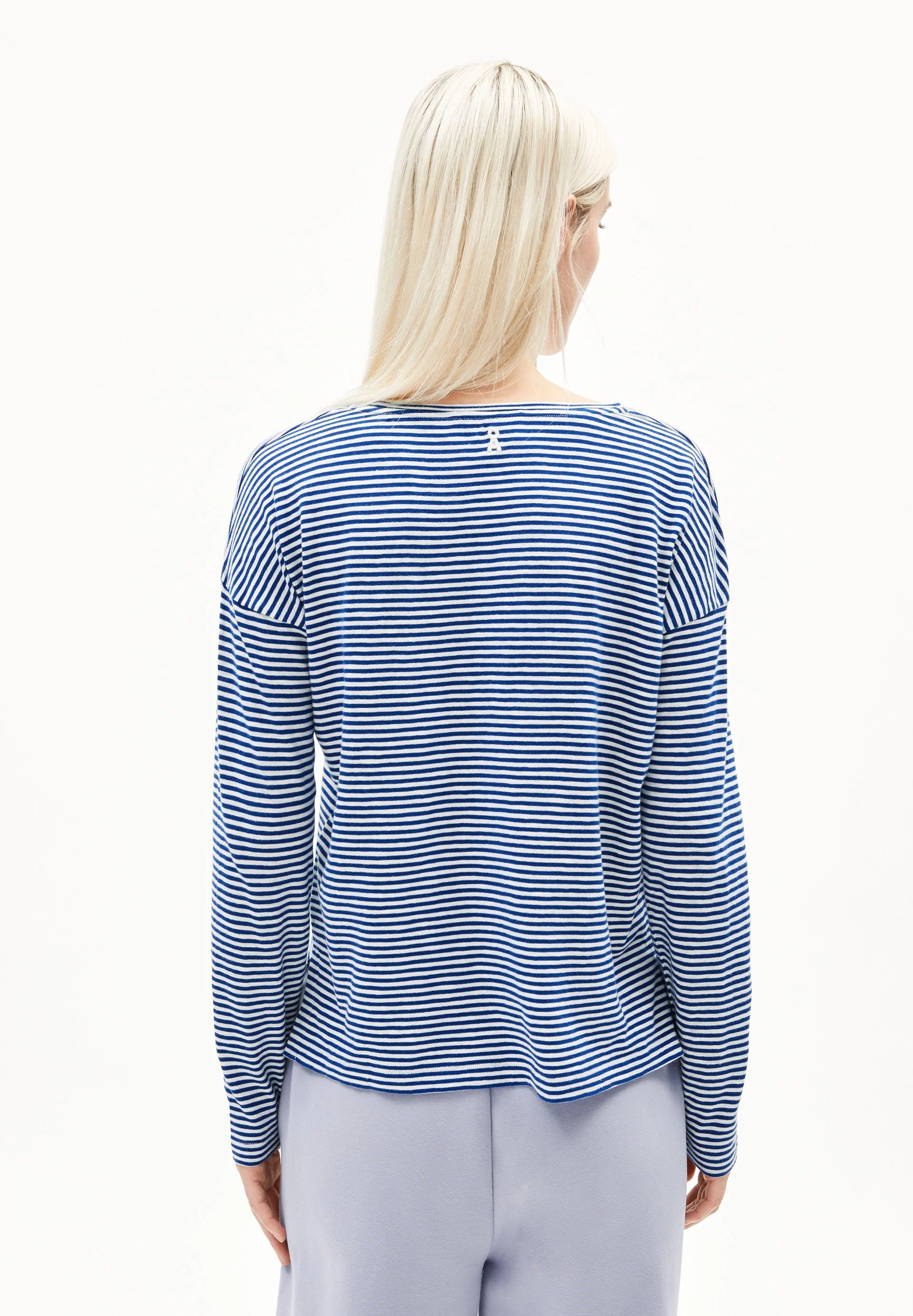 XIANAA GESTREIFTES LANGARMSHIRT | oatmilk-lapis blue - Image 2
