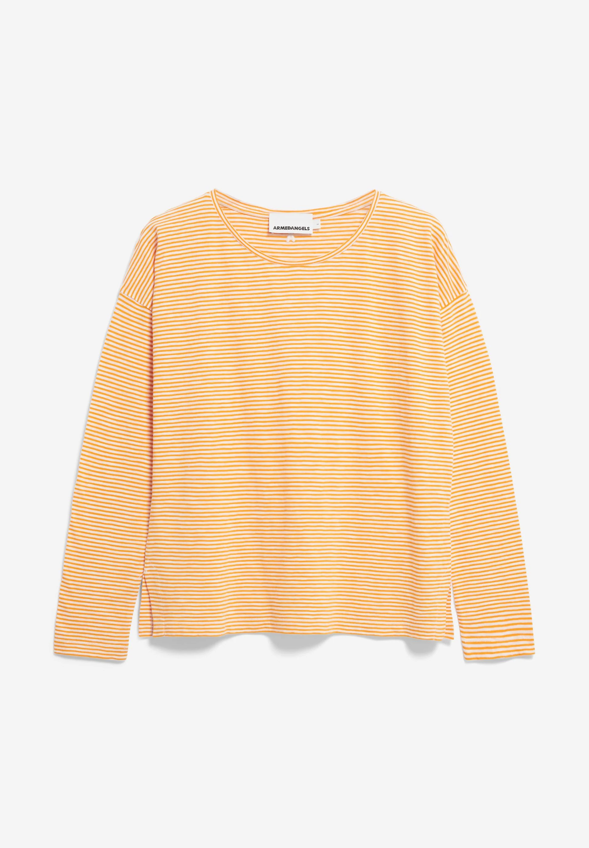 XIANAA GESTREIFTES LANGARMSHIRT | oatmilk-light tangerine - Image 6
