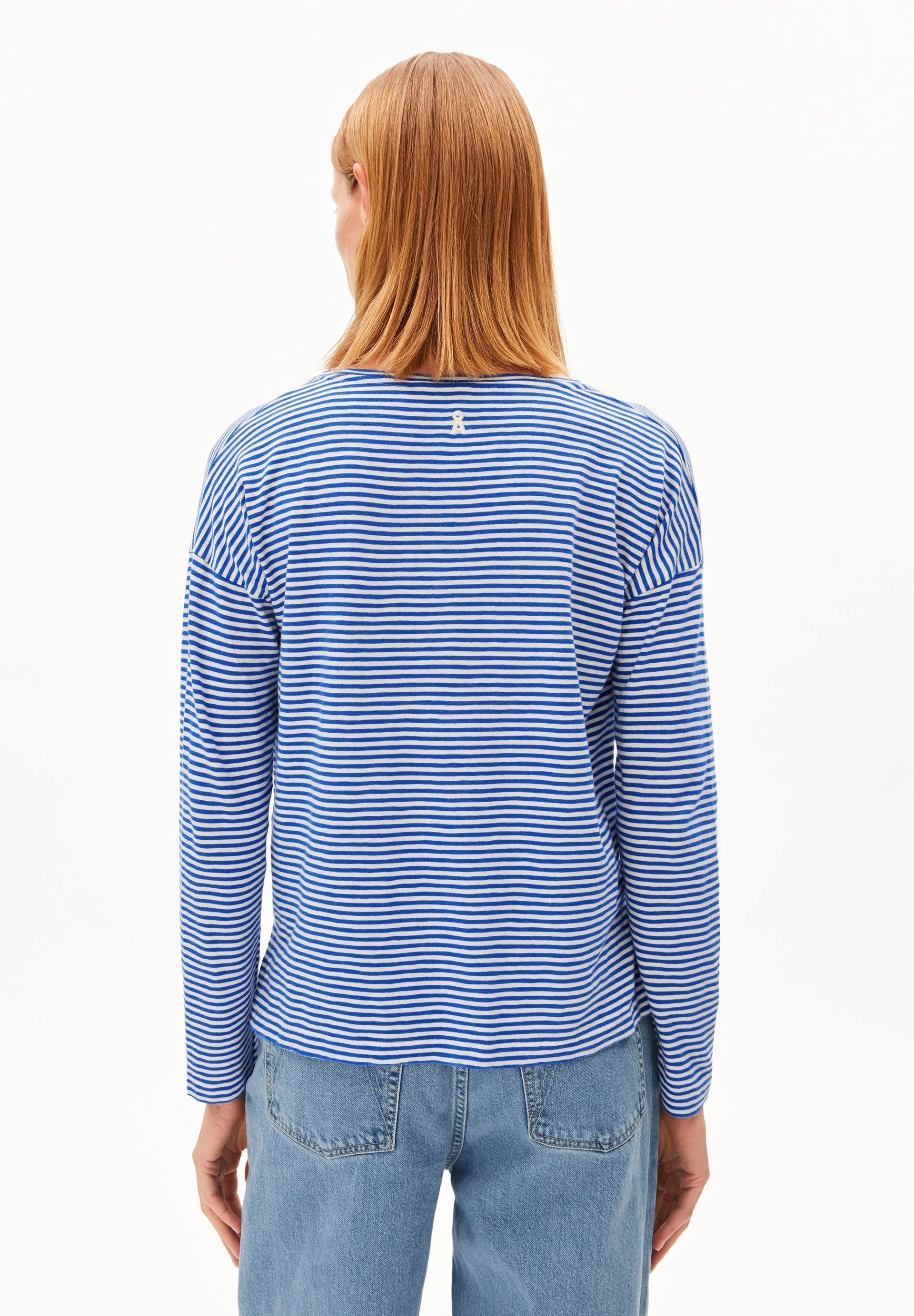 XIANAA GESTREIFTES LANGARMSHIRT | oatmilk-dynamo blue - Image 2