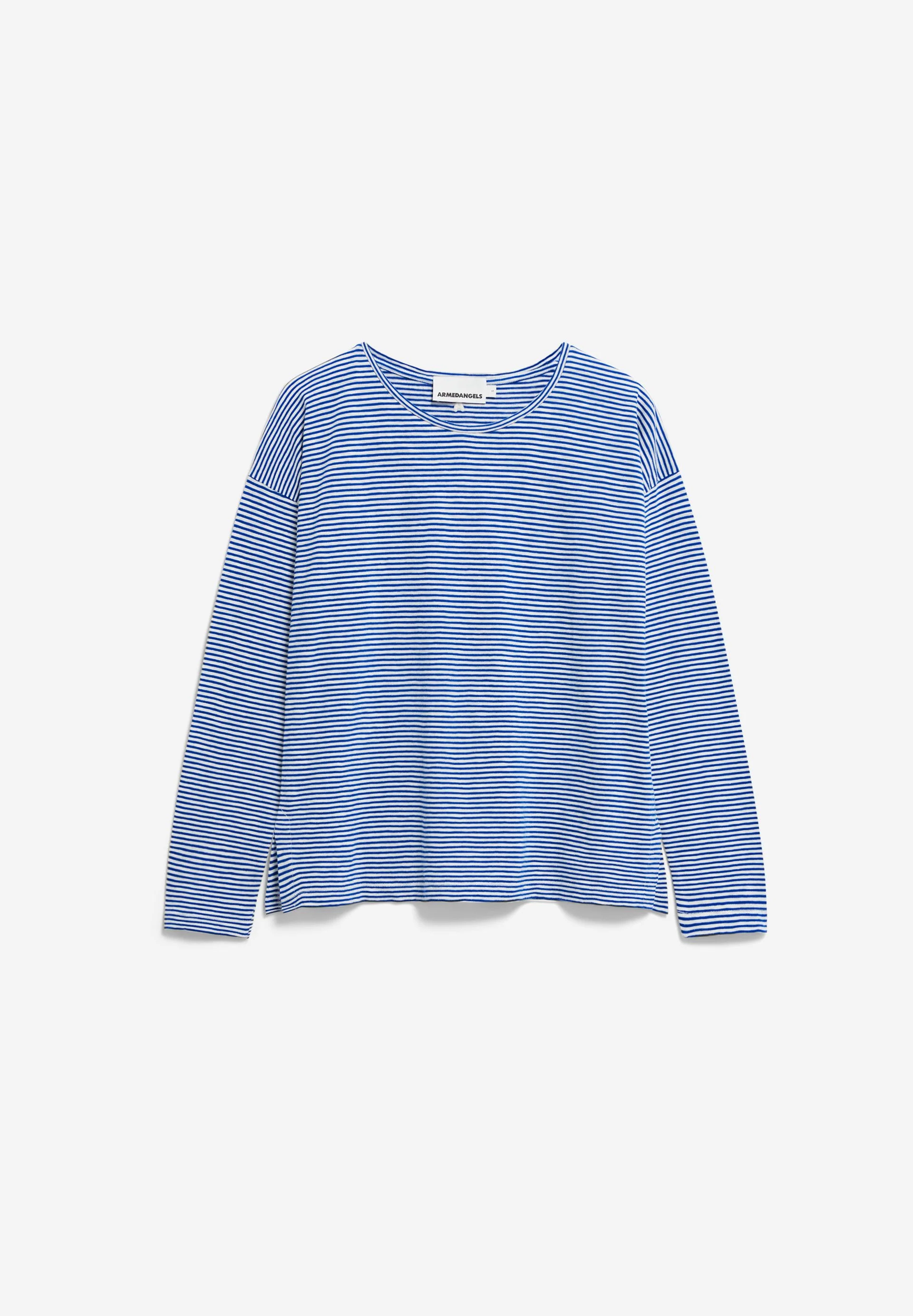 XIANAA GESTREIFTES LANGARMSHIRT | oatmilk-dynamo blue - Image 6