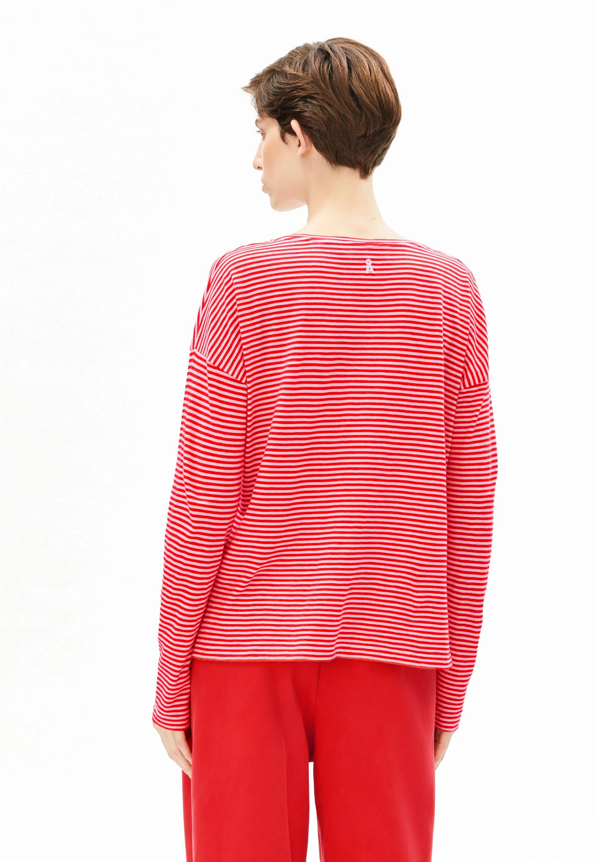 XIANAA GESTREIFTES LANGARMSHIRT | pink mist-mars red - Image 2