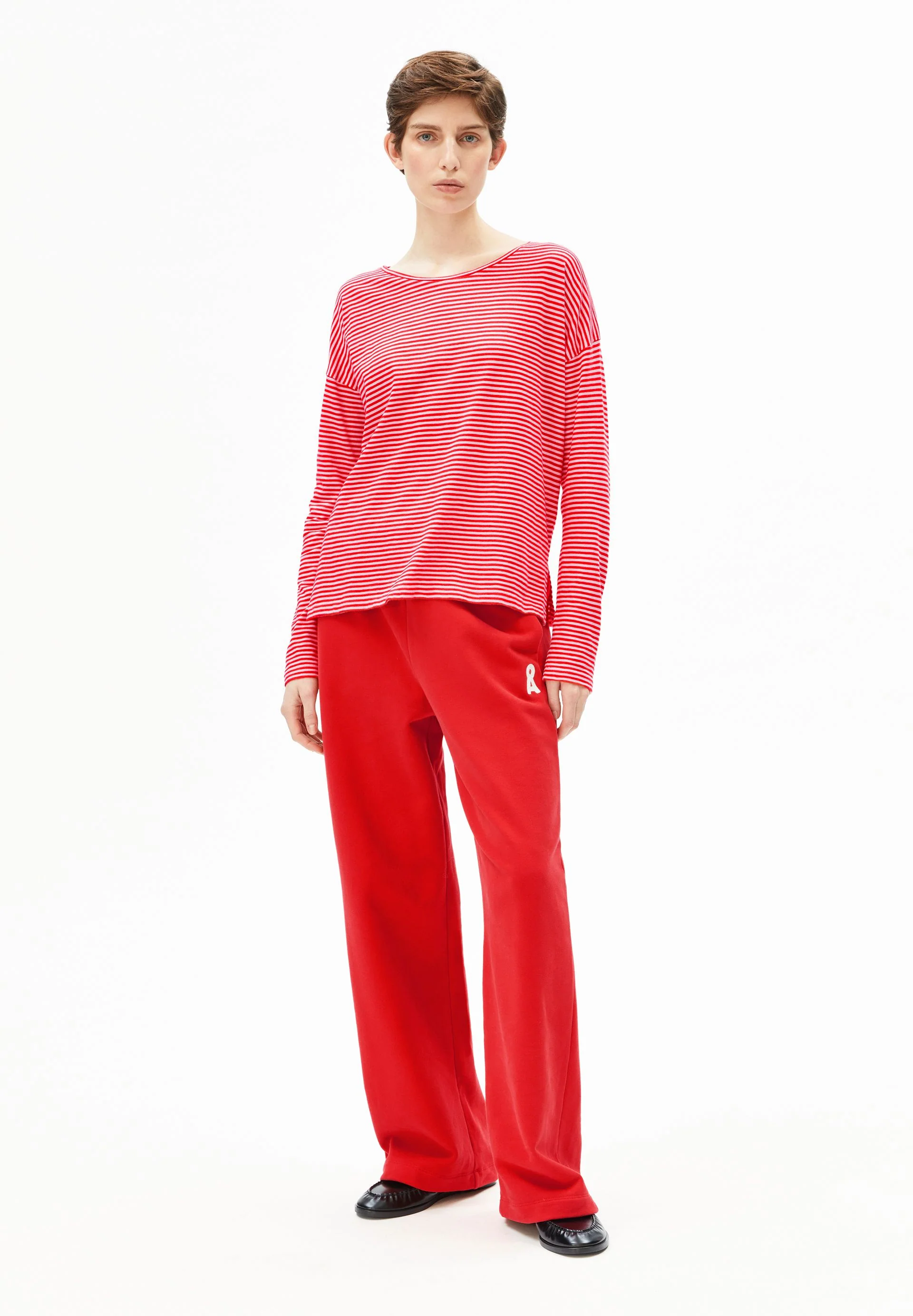 XIANAA GESTREIFTES LANGARMSHIRT | pink mist-mars red - Image 5