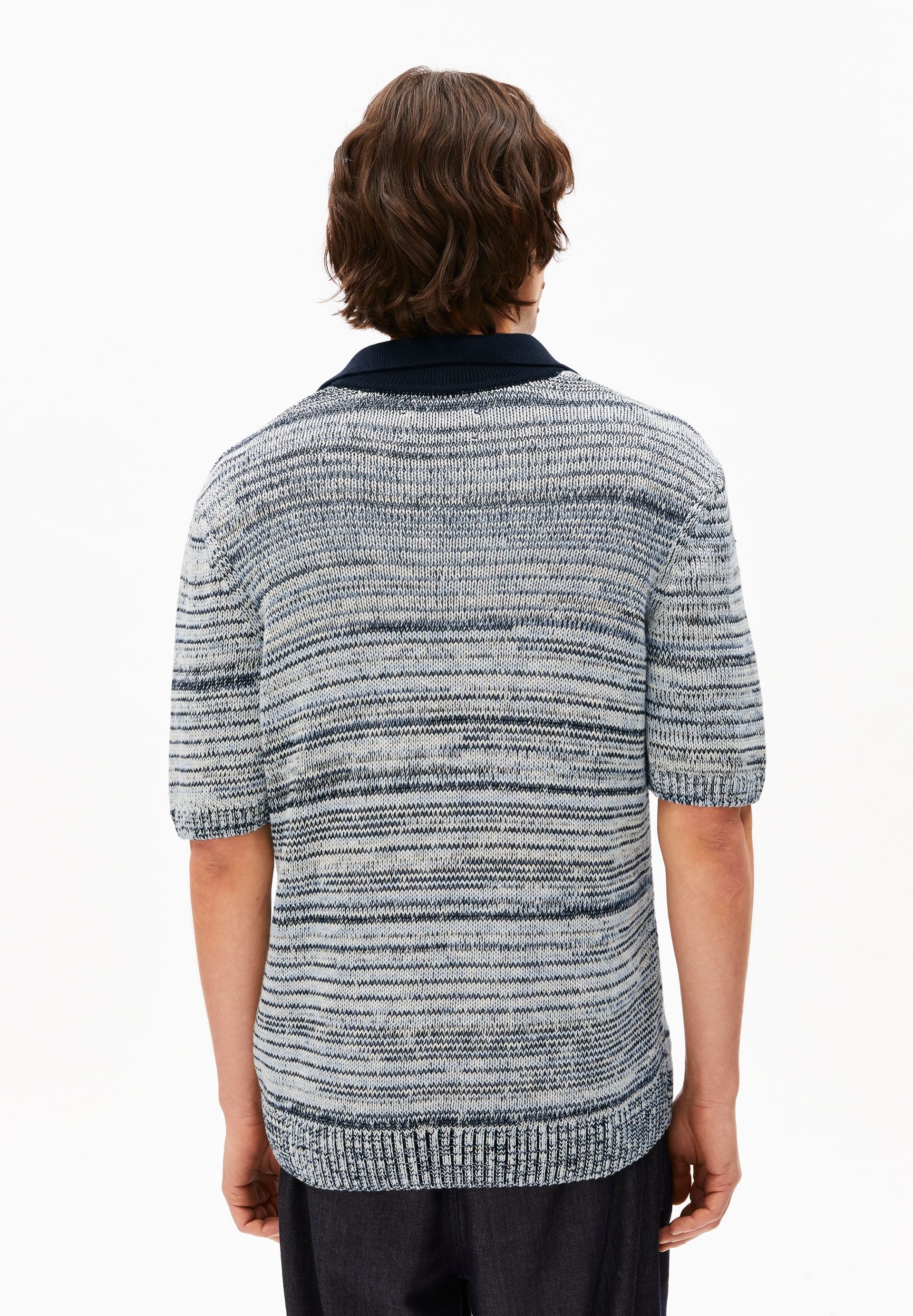 GARN-MIX POLOSHIRT | black-oatmilk-wedgwood - Image 2