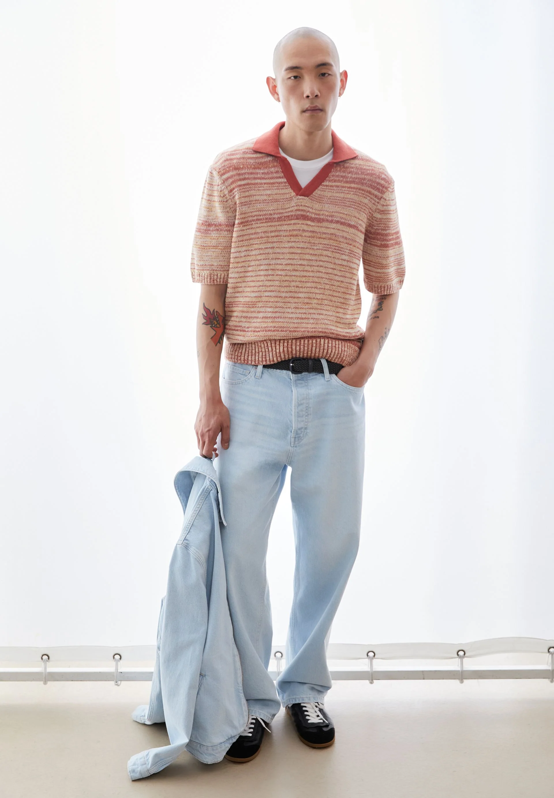 GARN-MIX POLOSHIRT | tabasco red-oatmilk-sunflower - Image 4