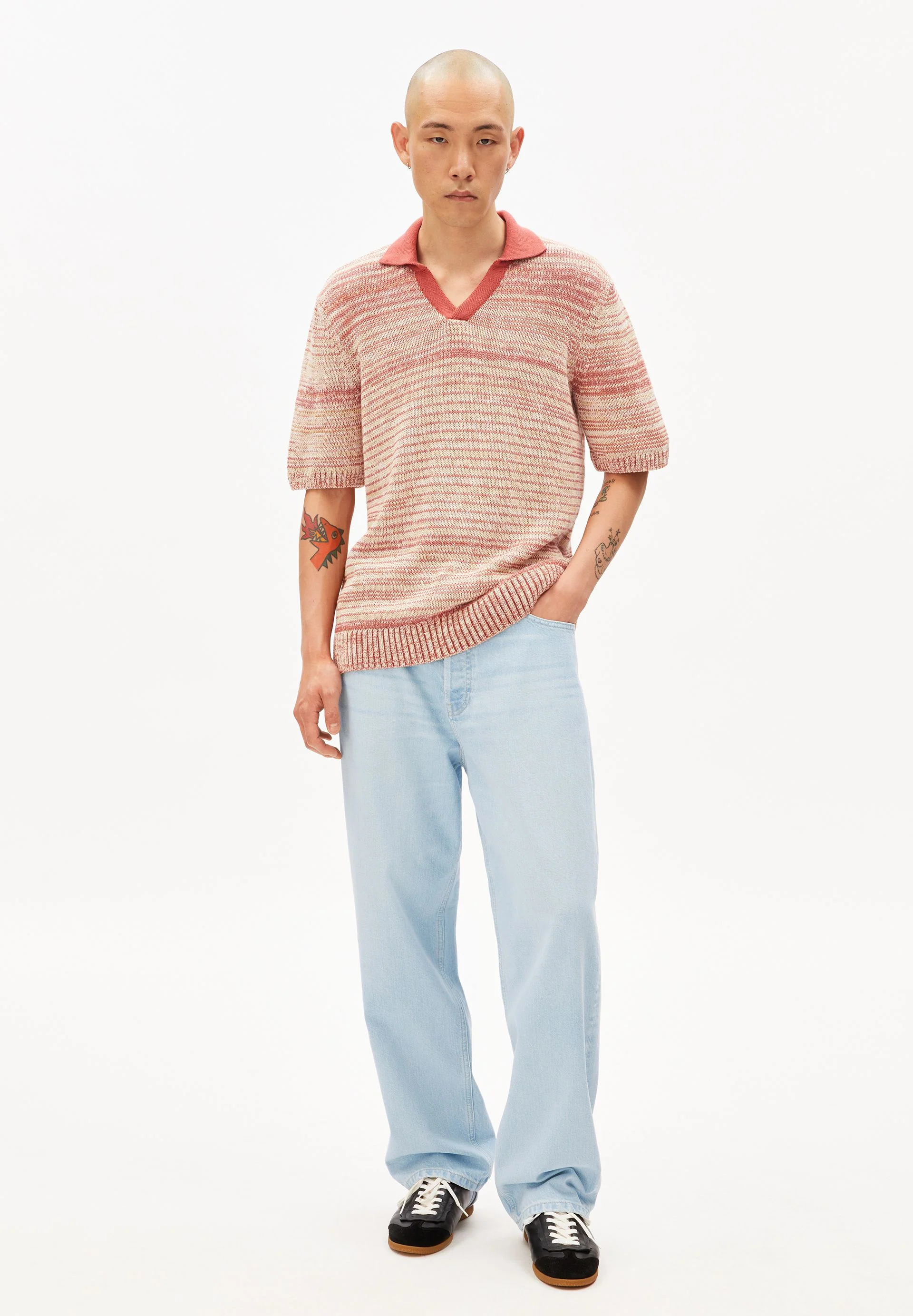 GARN-MIX POLOSHIRT | tabasco red-oatmilk-sunflower - Image 5