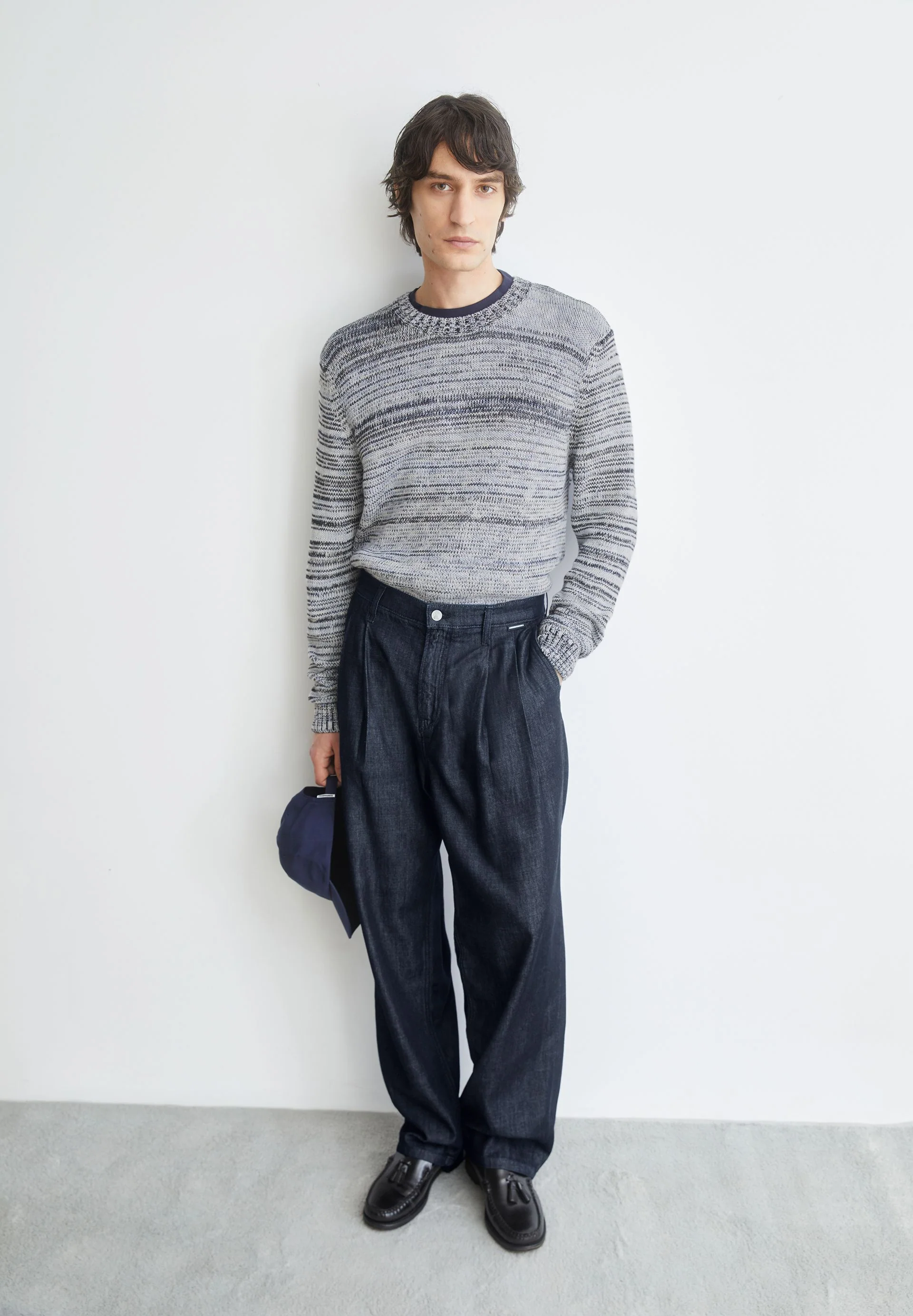 GARN-MIX STRICKPULLOVER | black-oatmilk-wedgwood - Image 4