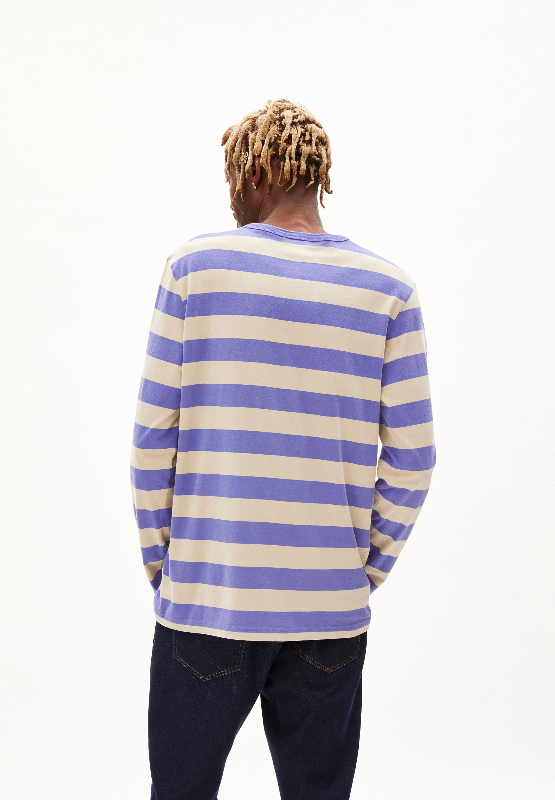 YOHAAN BOLD STRIPES | vibrant violet-sand stone - Image 2