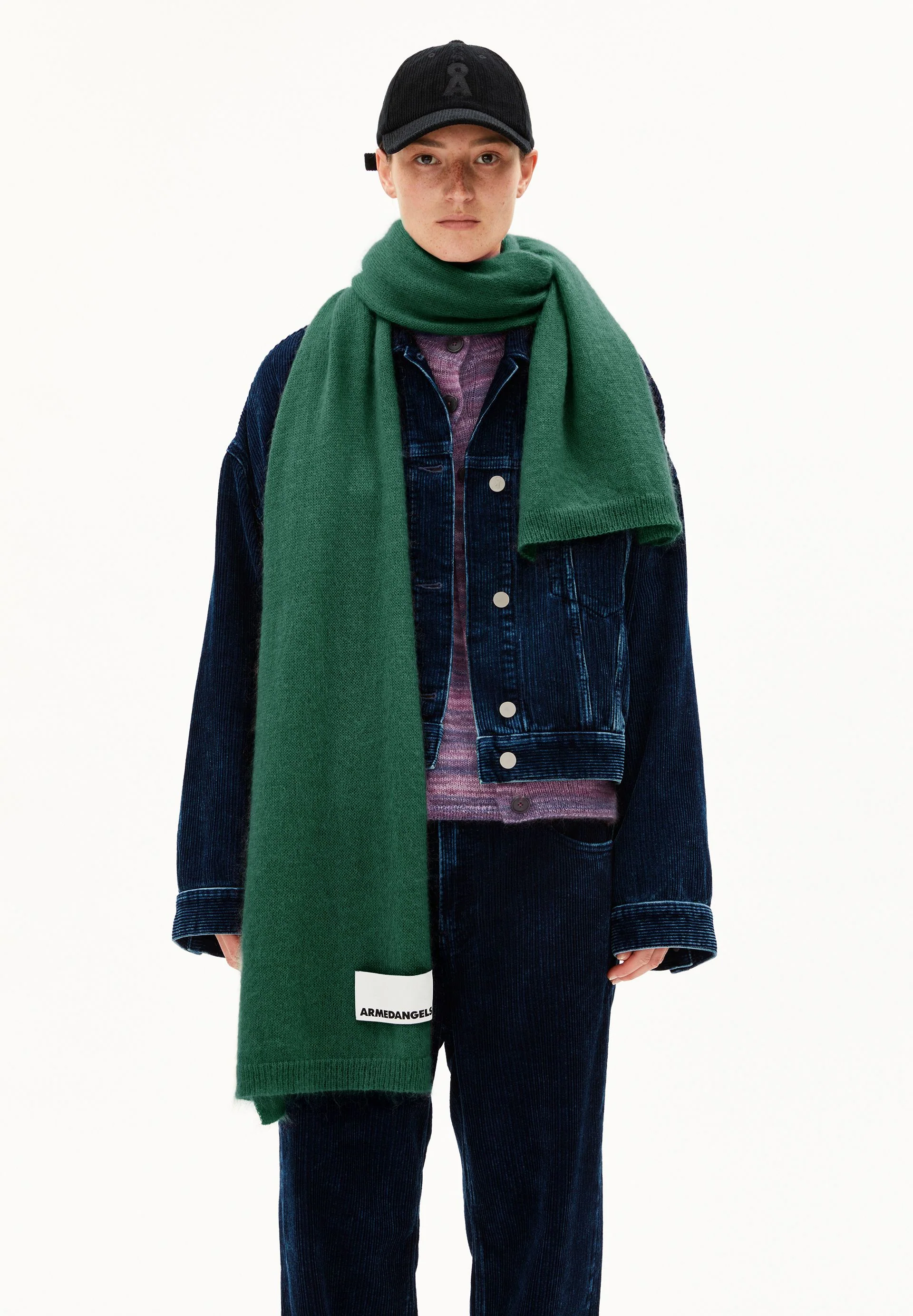 YUKINAA SOLID SCHAL | emerald green - Image 3