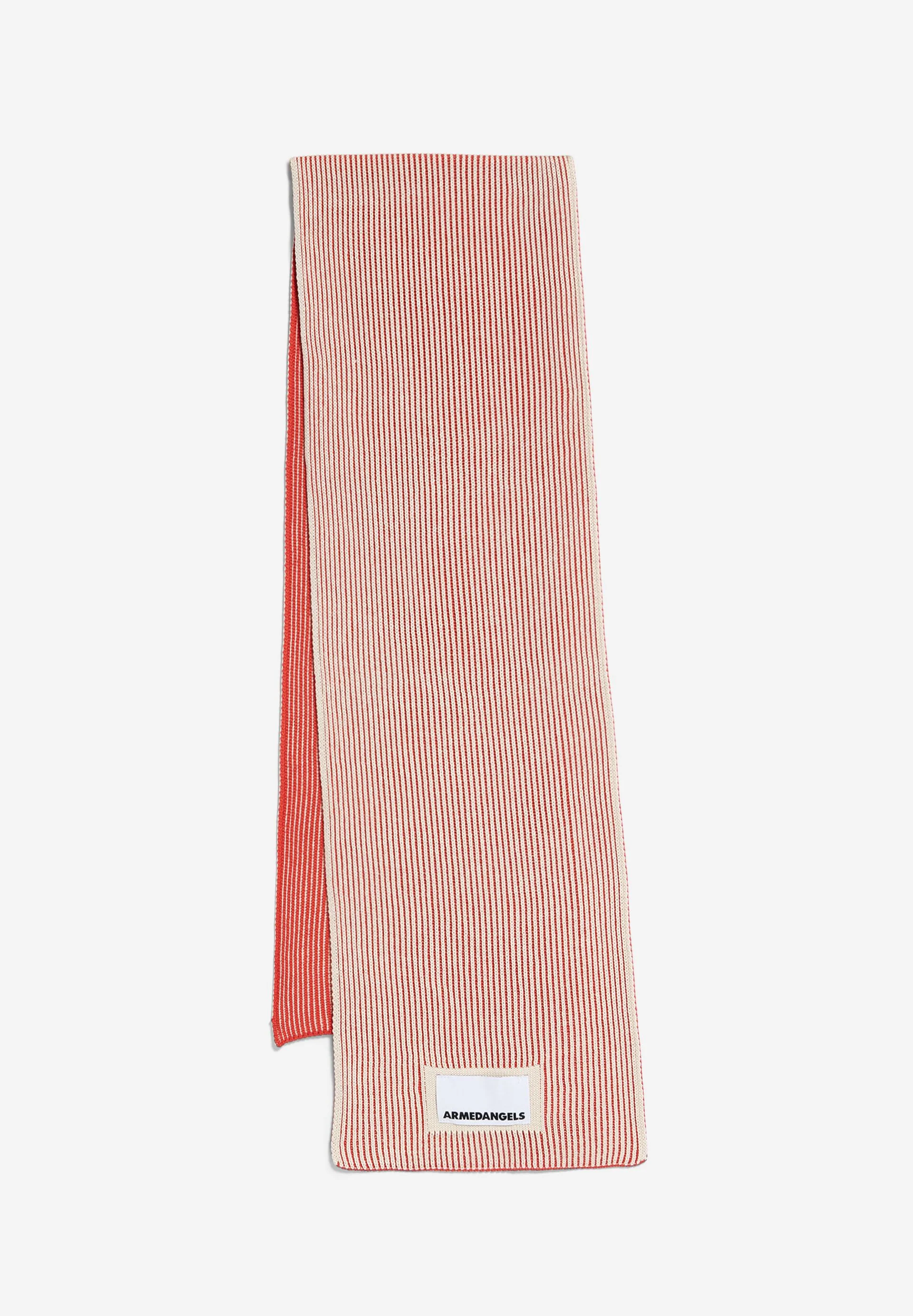 YURAA LOGO SCARF | red alert-oatmilk - Image 4